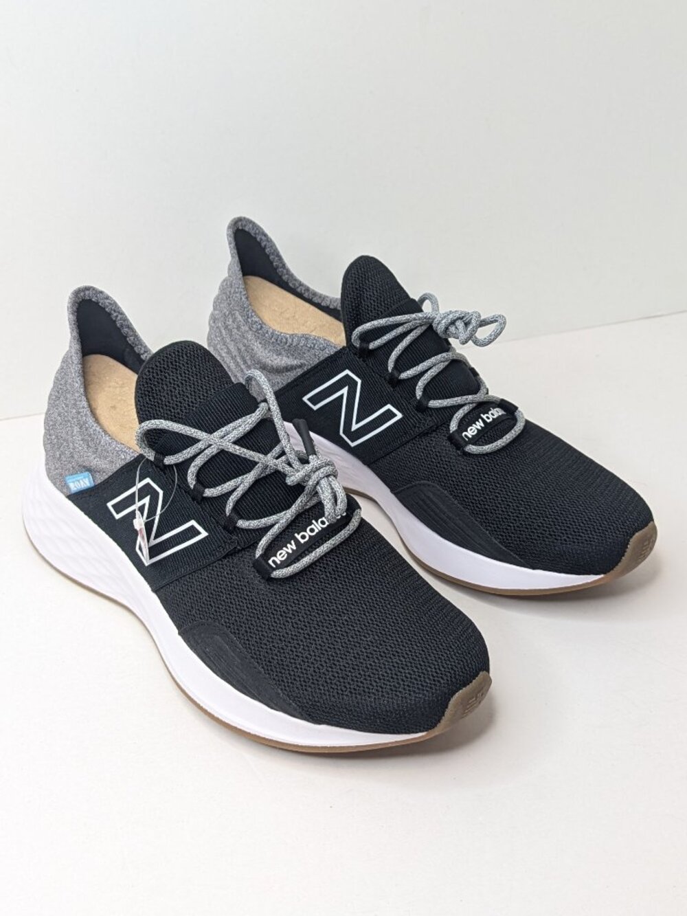 New Balance Fresh Foam Roav Athletic Sneakers Black Grey Womens 12 Wide